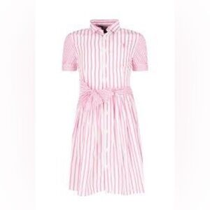 Polo Ralph Lauren Pink and White Striped Dress